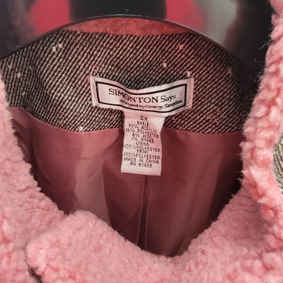 Women's Pink and Brown Jacket - Picture 2 of 11